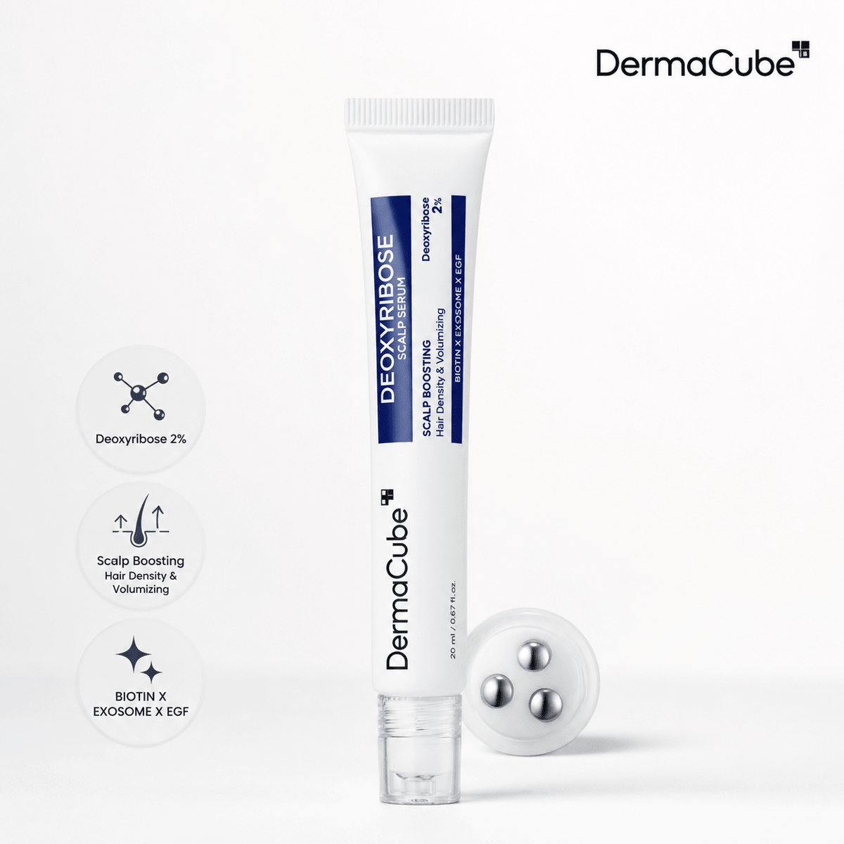 DermaCube™ Deoxyribose Scalp Serum Roll-On - LumeoBay