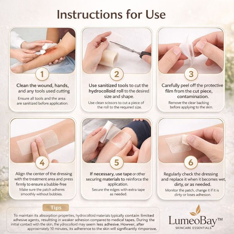 LumeoBay® Hydrocolloid Acne Patch Roll – Cut-to-Size Pimple Care - LumeoBay