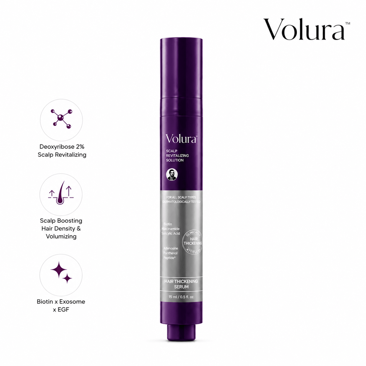 Volura™ Hair Thickening Roll-On Serum - LumeoBay